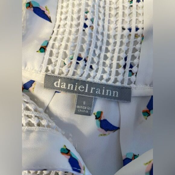 Daniel Rainn Bird Print Blouse S - Picture 4 of 6